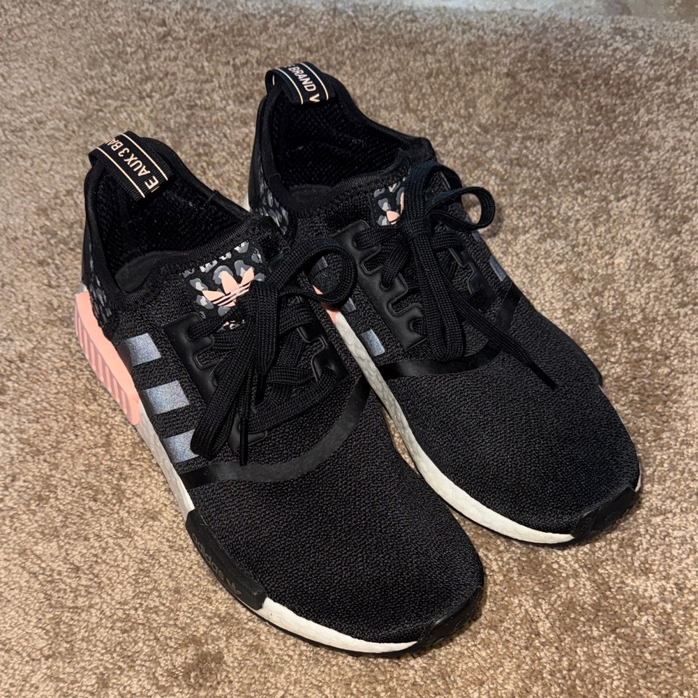 Adidas Women’s NMD_R1 Black Leopard Sz 9 NWOT